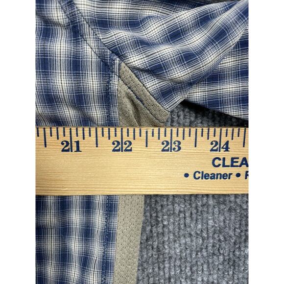 The North Face Button Up Shirt Men's Large Blue Plaid Longsleeve Vented Outdoor - Picture 7 of 10